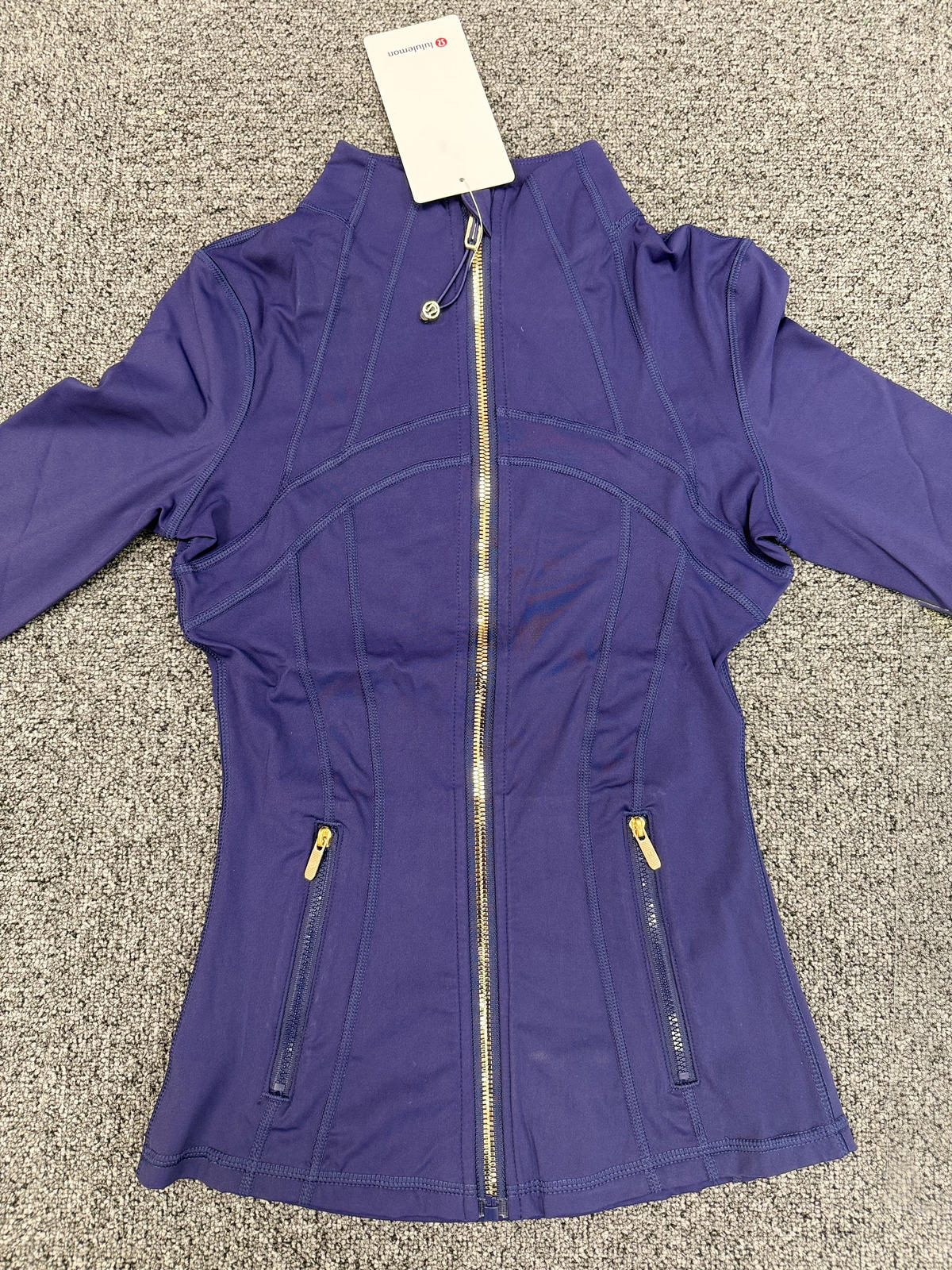 Lululemon Define Jacket- Midnight Blue with Gold Zipper 