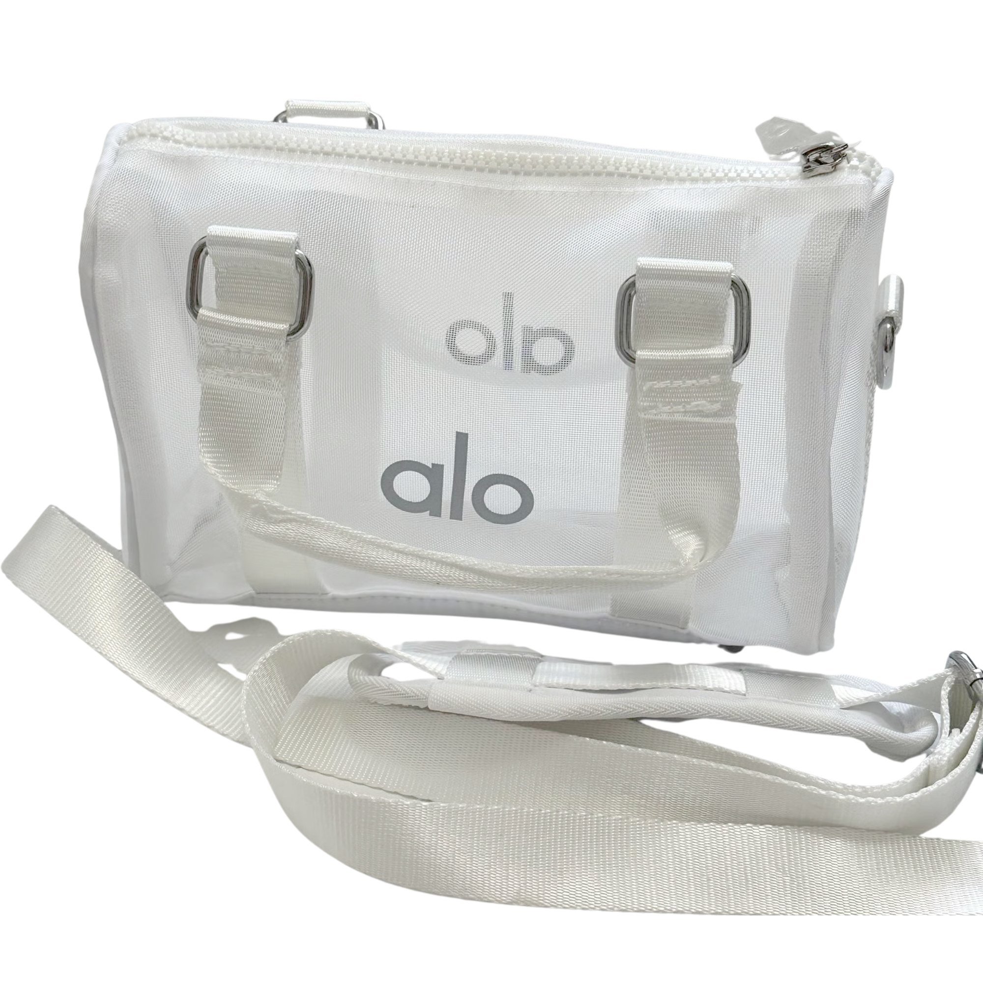 Alo Yoga Mini Sheer Duffle Bag- White