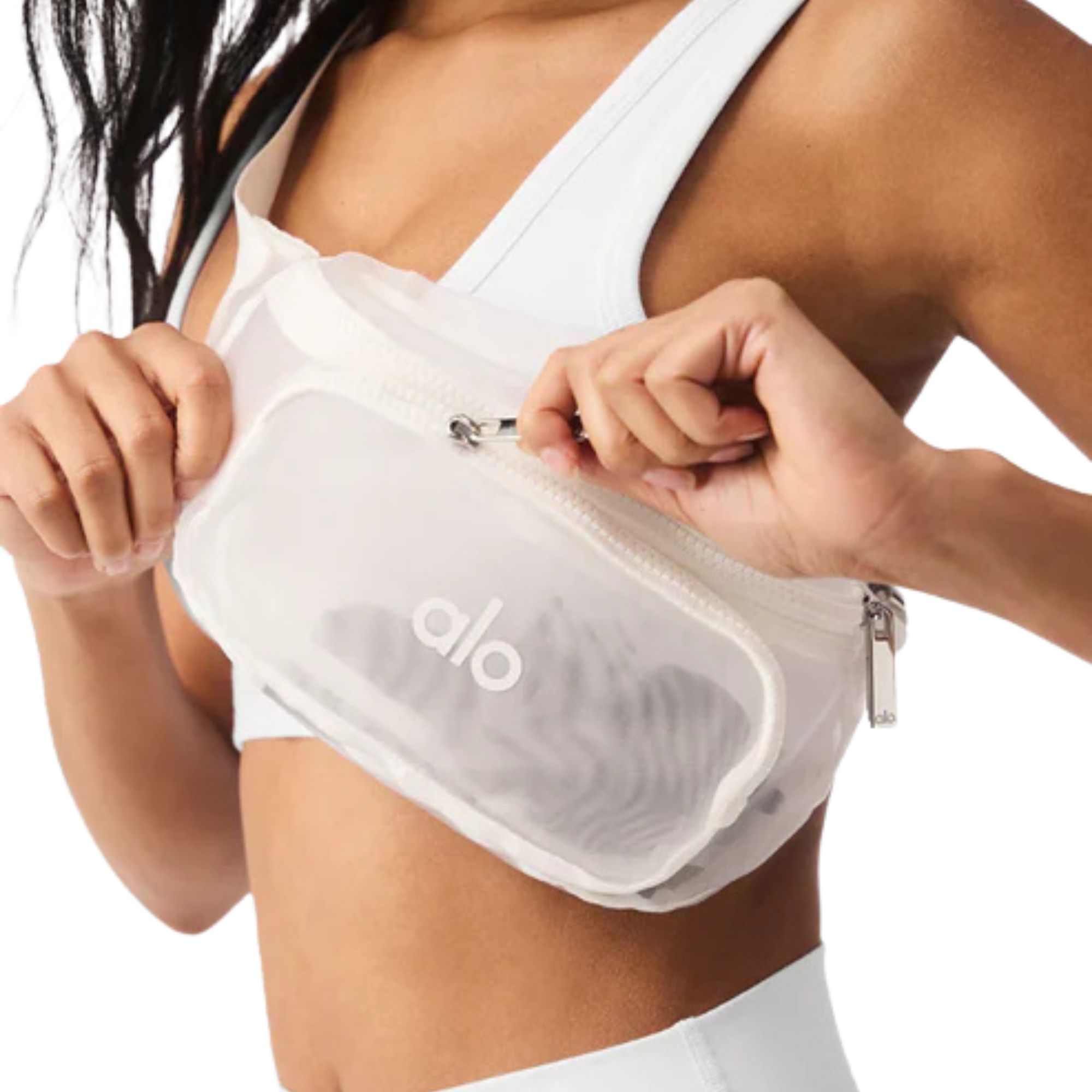 Alo Sheer Fanny Pack- White