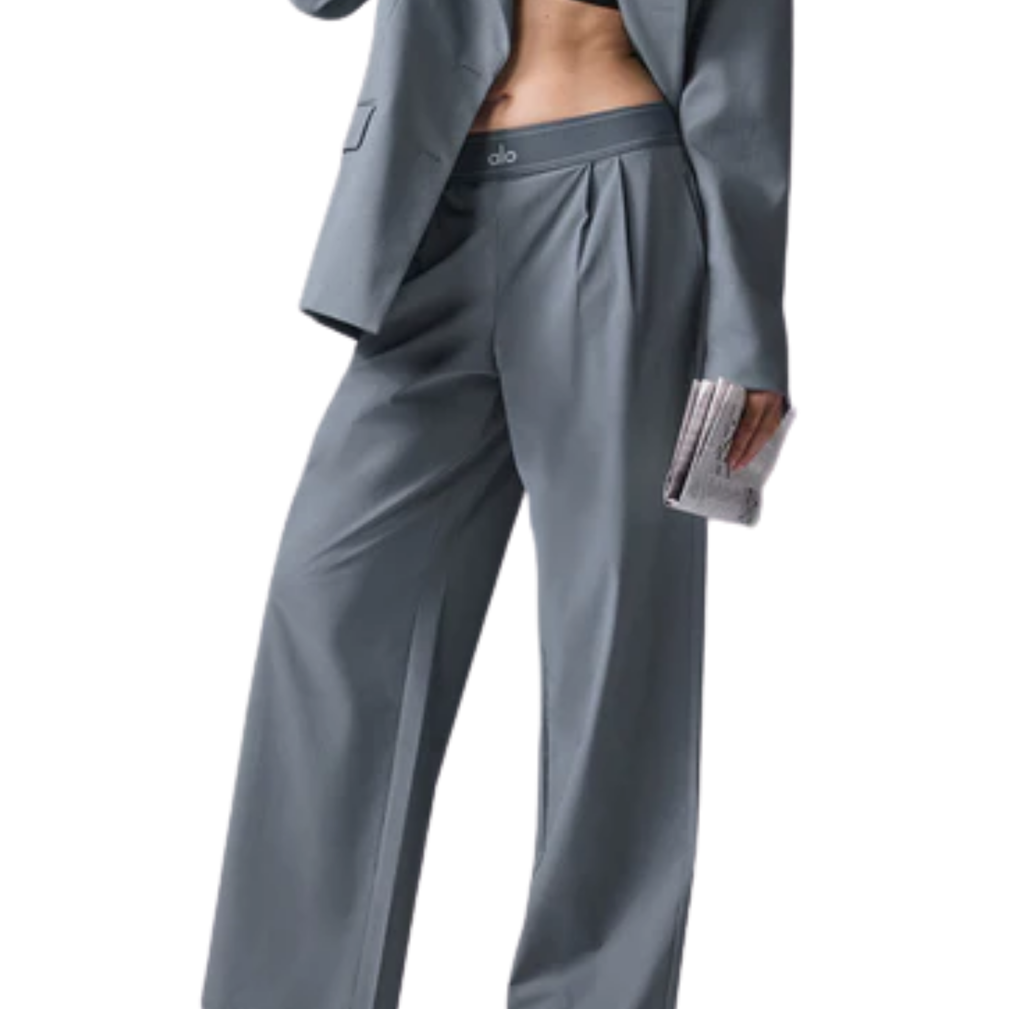 Alo Yoga Suit Up Trousers Steel Grey (Regular)