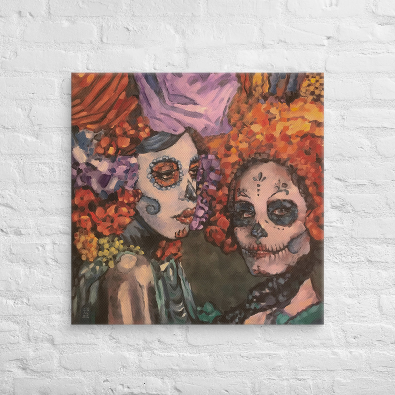 Day of the Dead Print on Canvas 