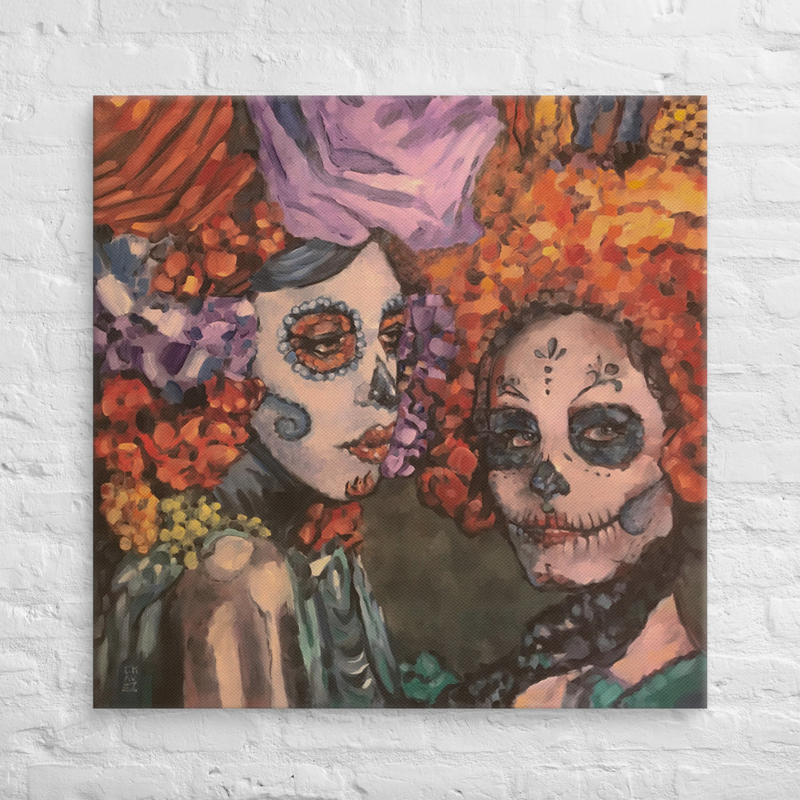 Day of the Dead Print on Canvas 