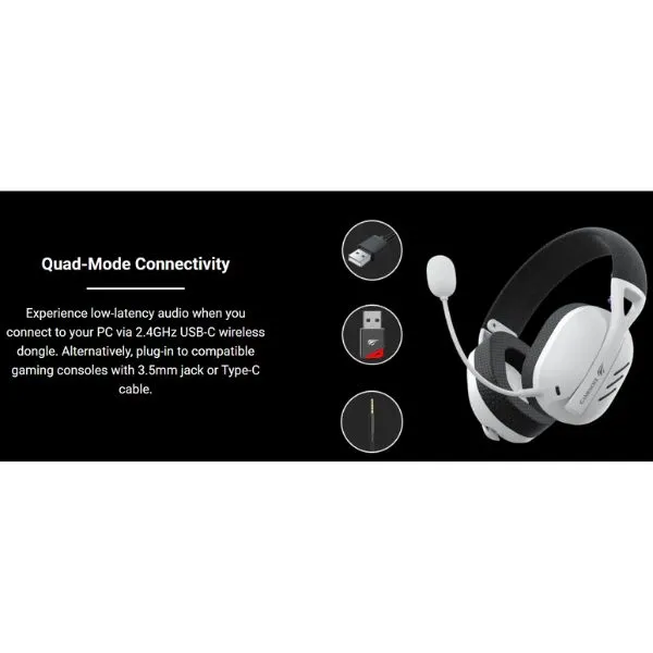 Auriculares gamer con micrófono INALAMBRICOS NEGROS