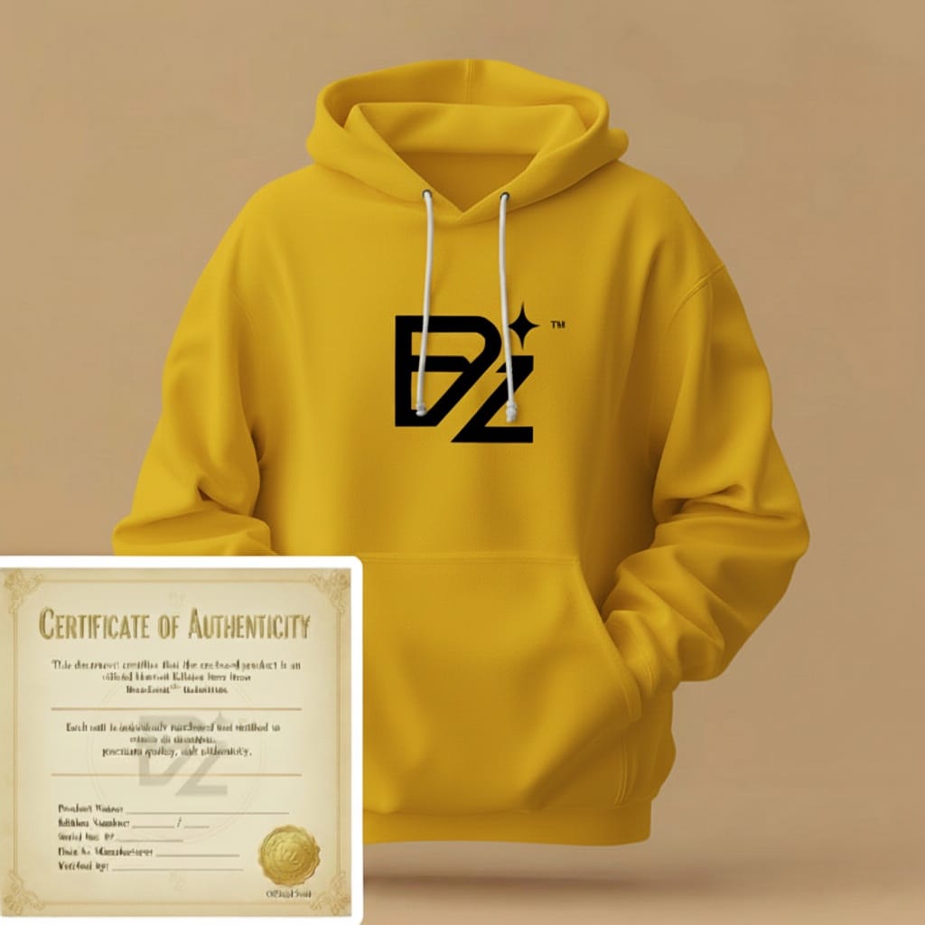 BranZonic BZ1ST Yellow Hoodie