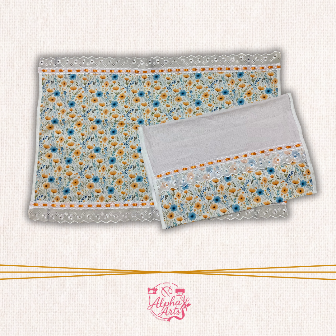 Conjunto Cozinha 2 Peças com Tecido Floral