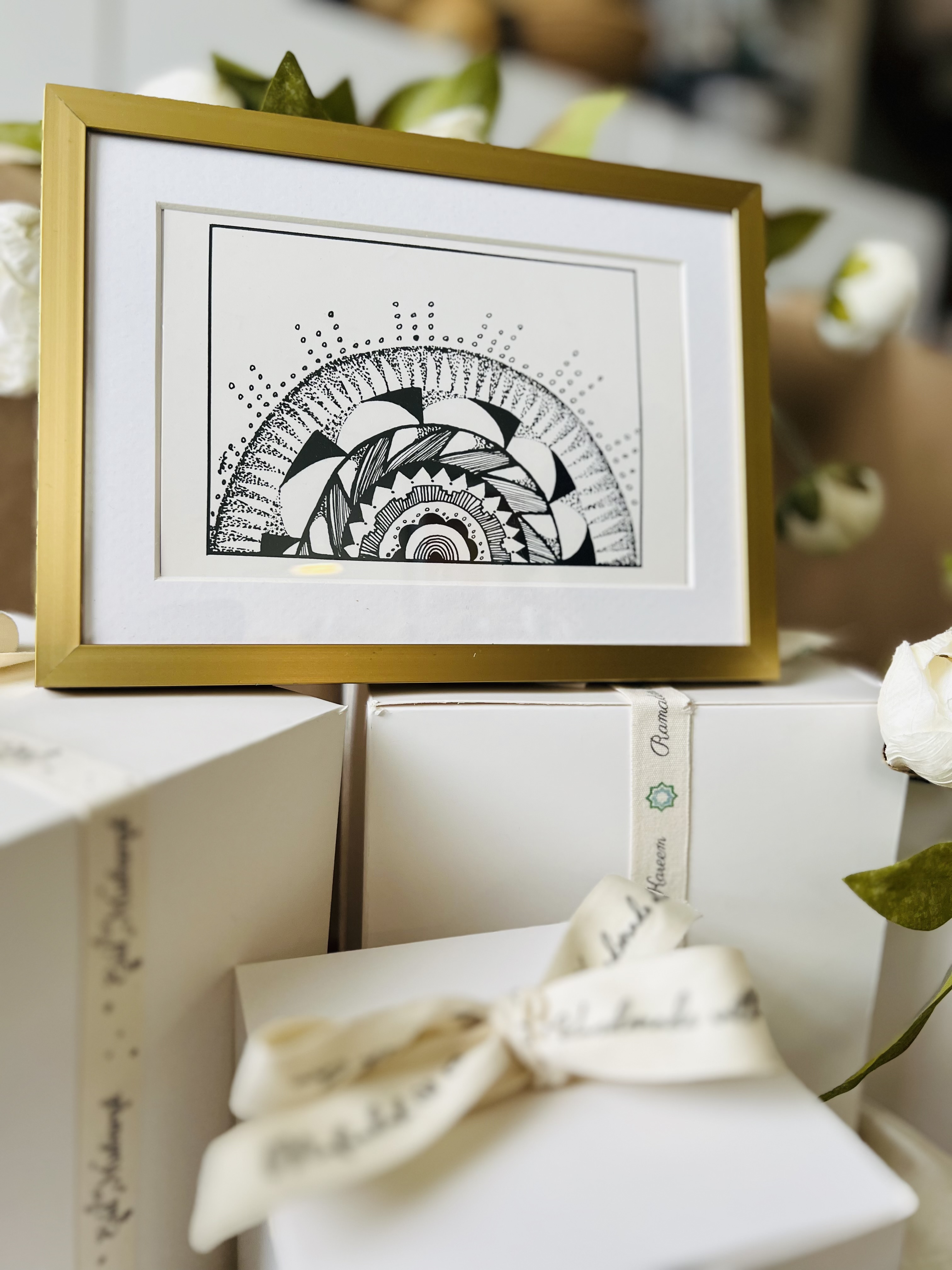 "Sunburst" Vintage Blank Card and Wall Art