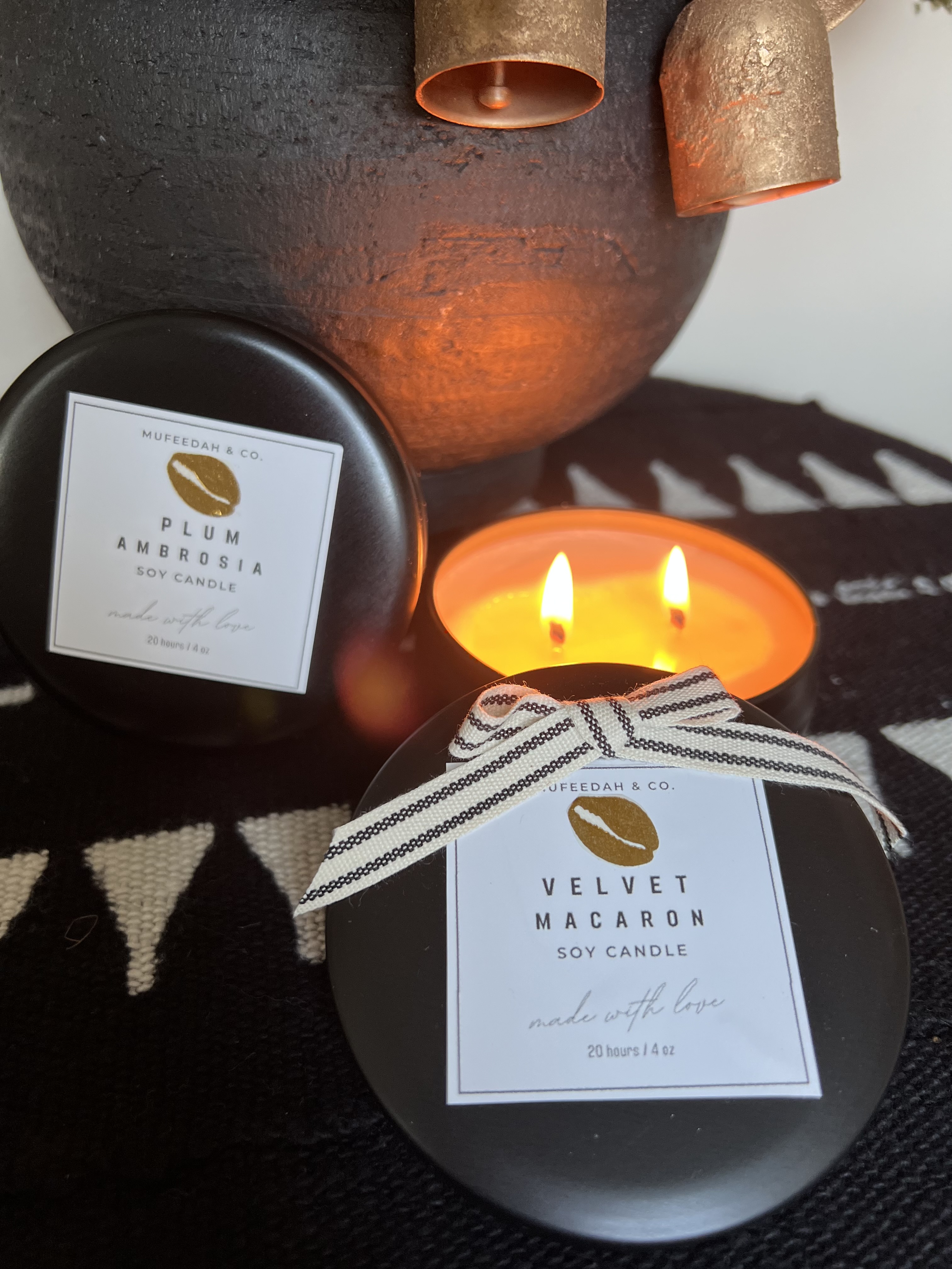 Velvet Macaron Soy Wax Candle 4oz