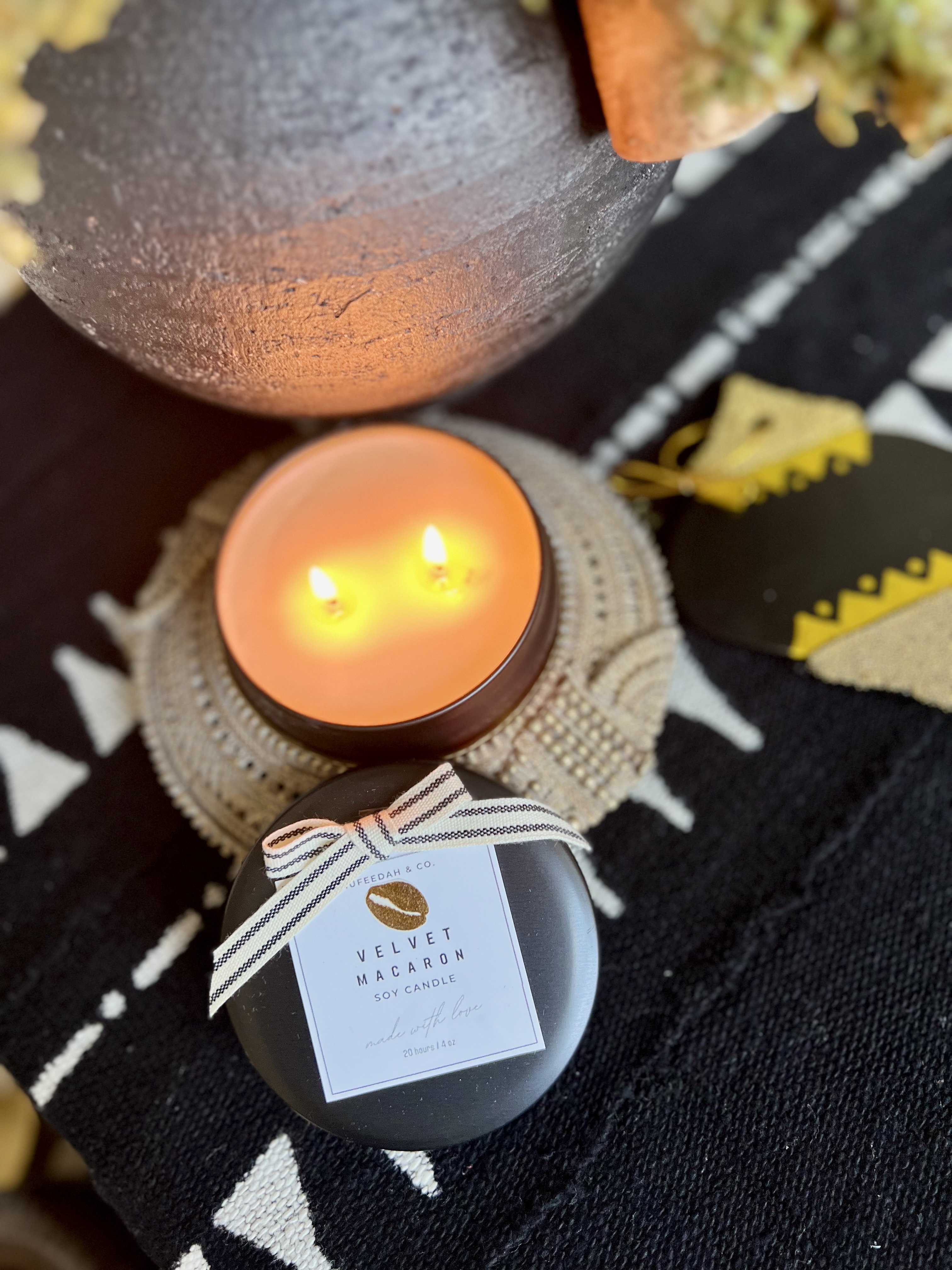 Velvet Macaron Soy Wax Candle 4oz