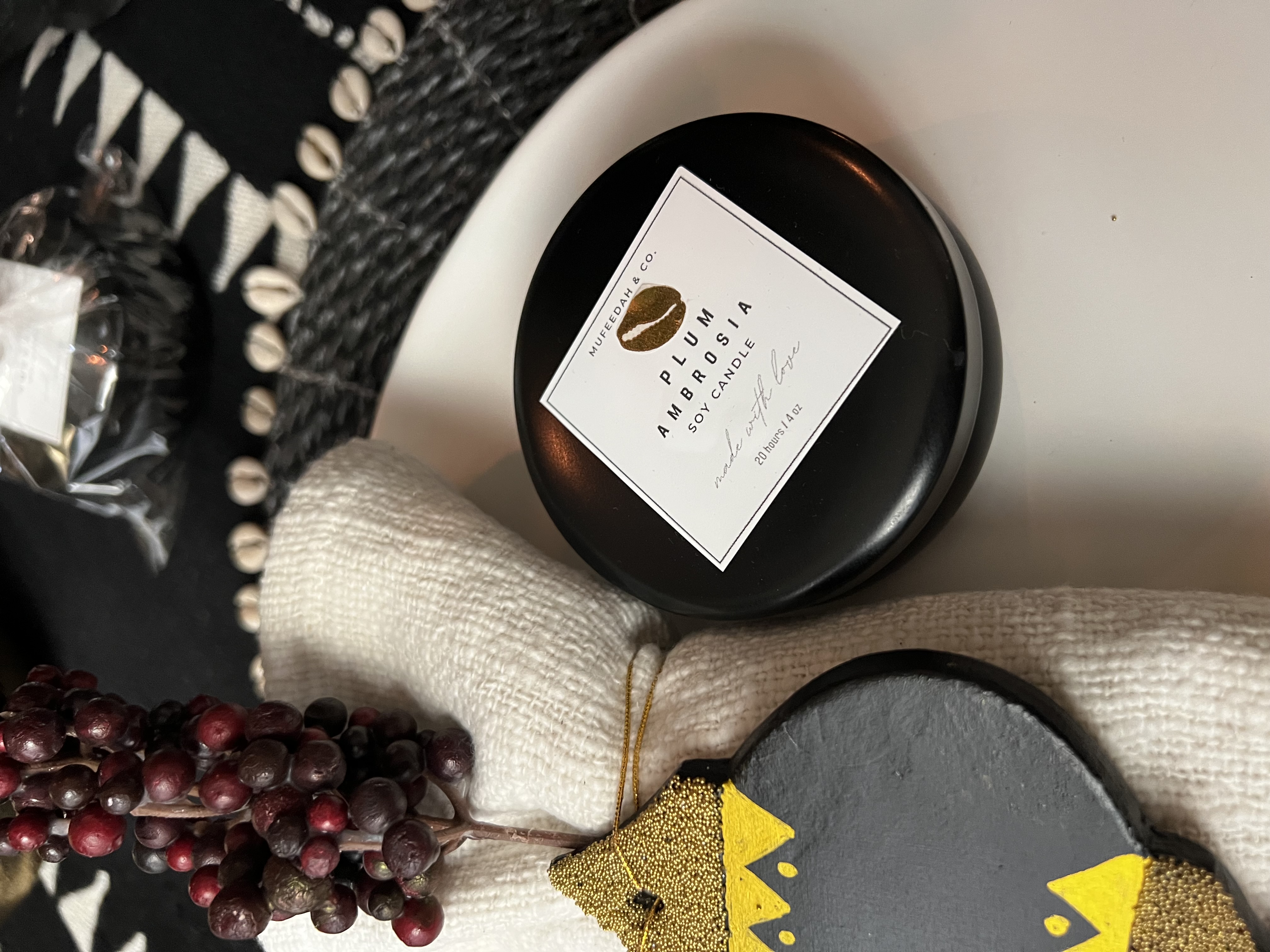 Plum Ambrosia Soy Wax Candle 4oz