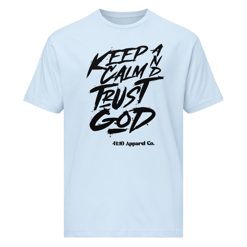 Keep Calm and Trust God Unisex fine jersey tee