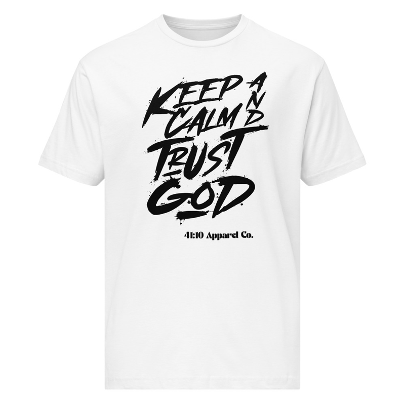 Keep Calm and Trust God Unisex fine jersey tee