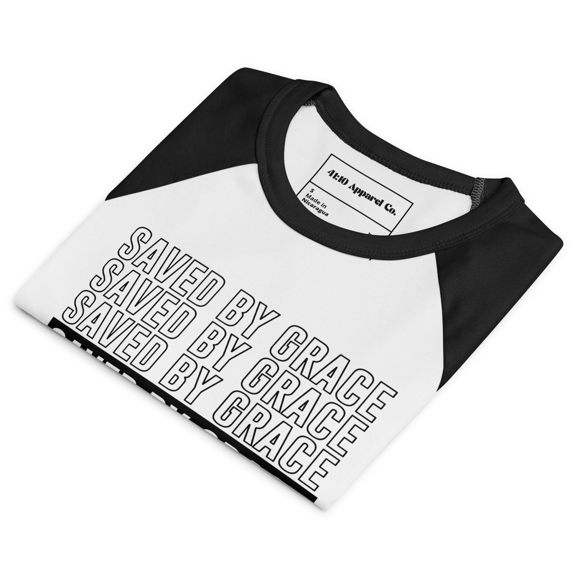 Saved by Grace Women’s micro rib raglan baby tee