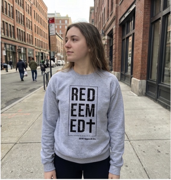 Redeemed Sweatshirt – Worn Grace. Lived Freedom. - Unisex Organic