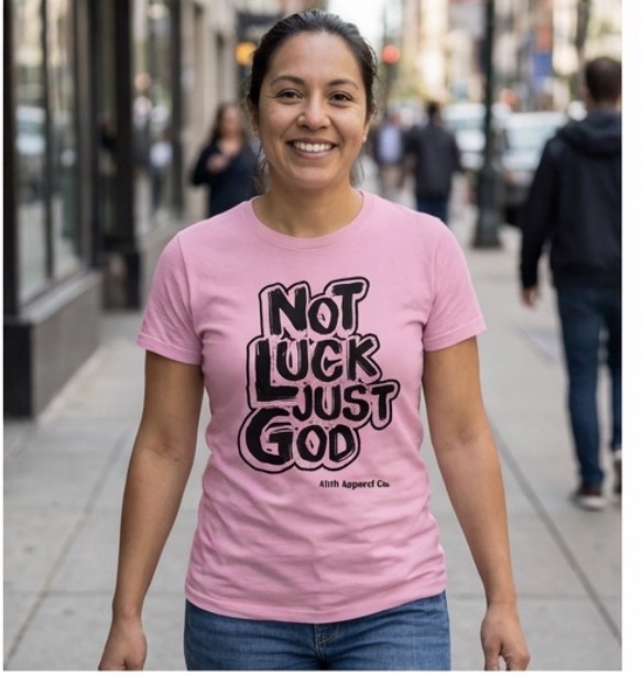 Not Luck Just God Women’s basic softstyle t-shirt