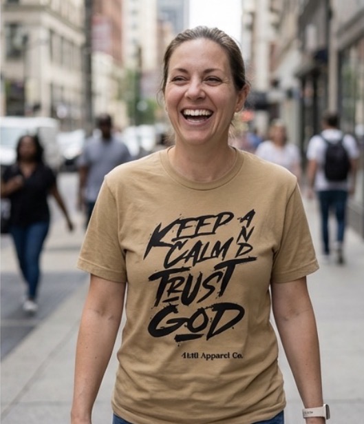 Keep Calm and Trust God Tee – Peace You Can Wear