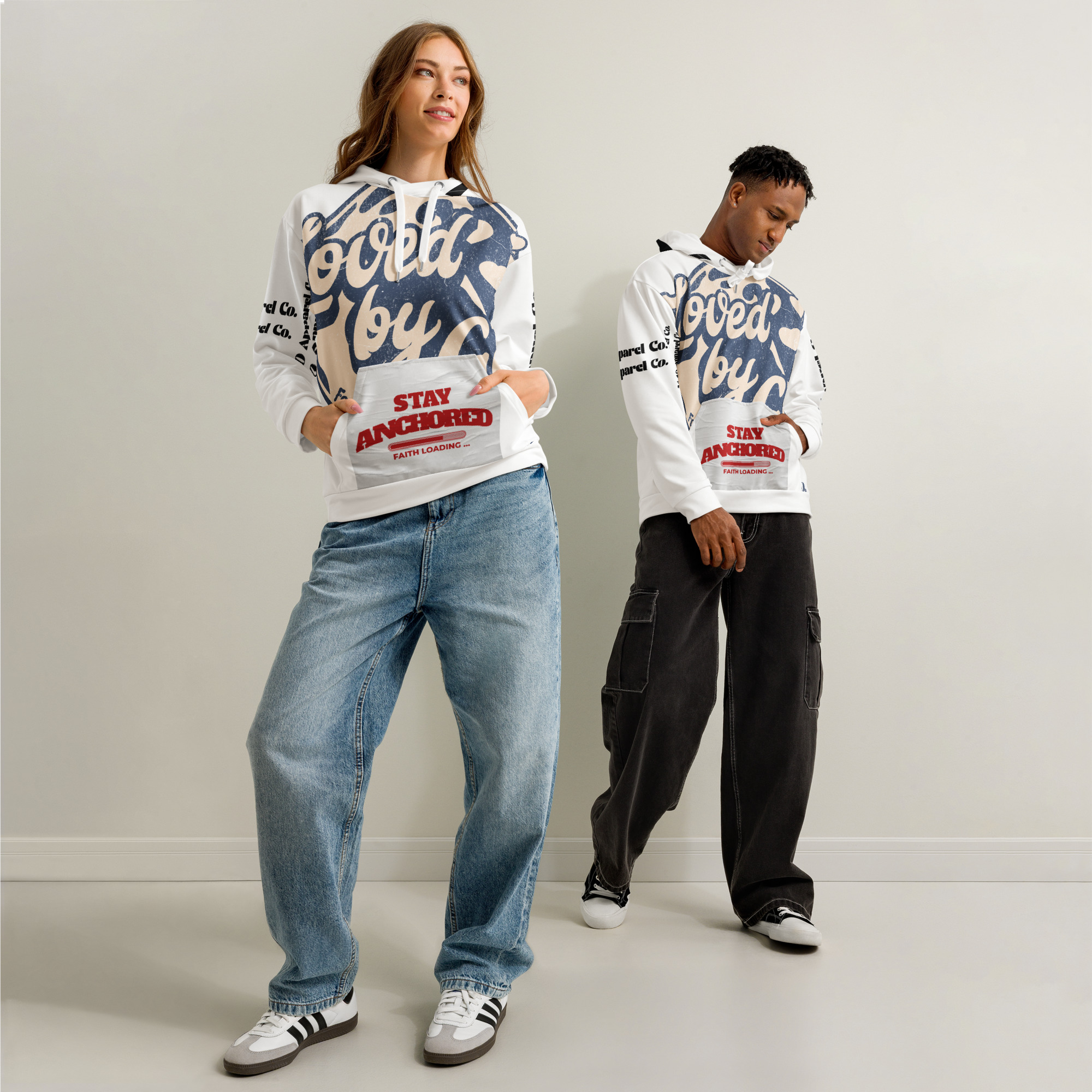 All-Over Print “God Is With Me” Hoodie