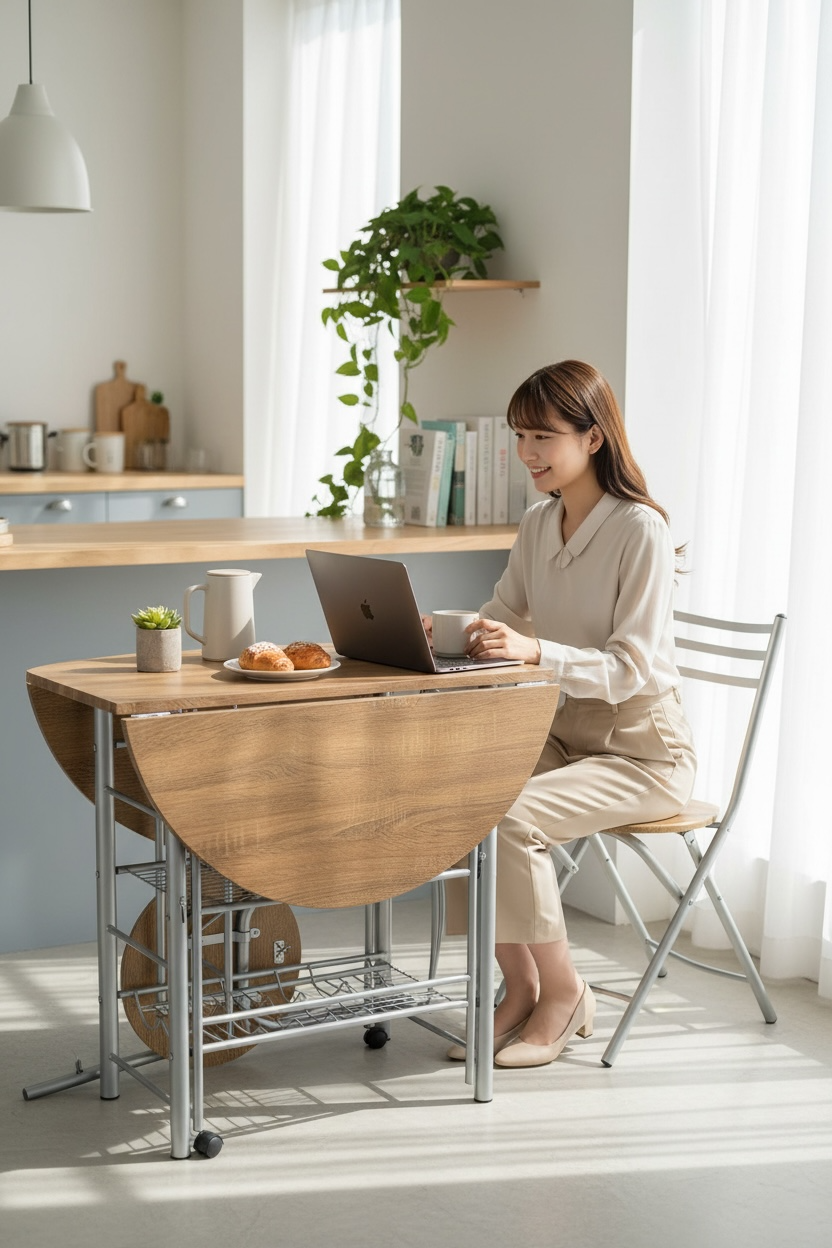 Desayunador Plegable estilo mariposa maple