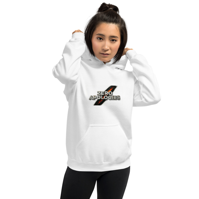 ZERO APOLOGIES White Hoodie