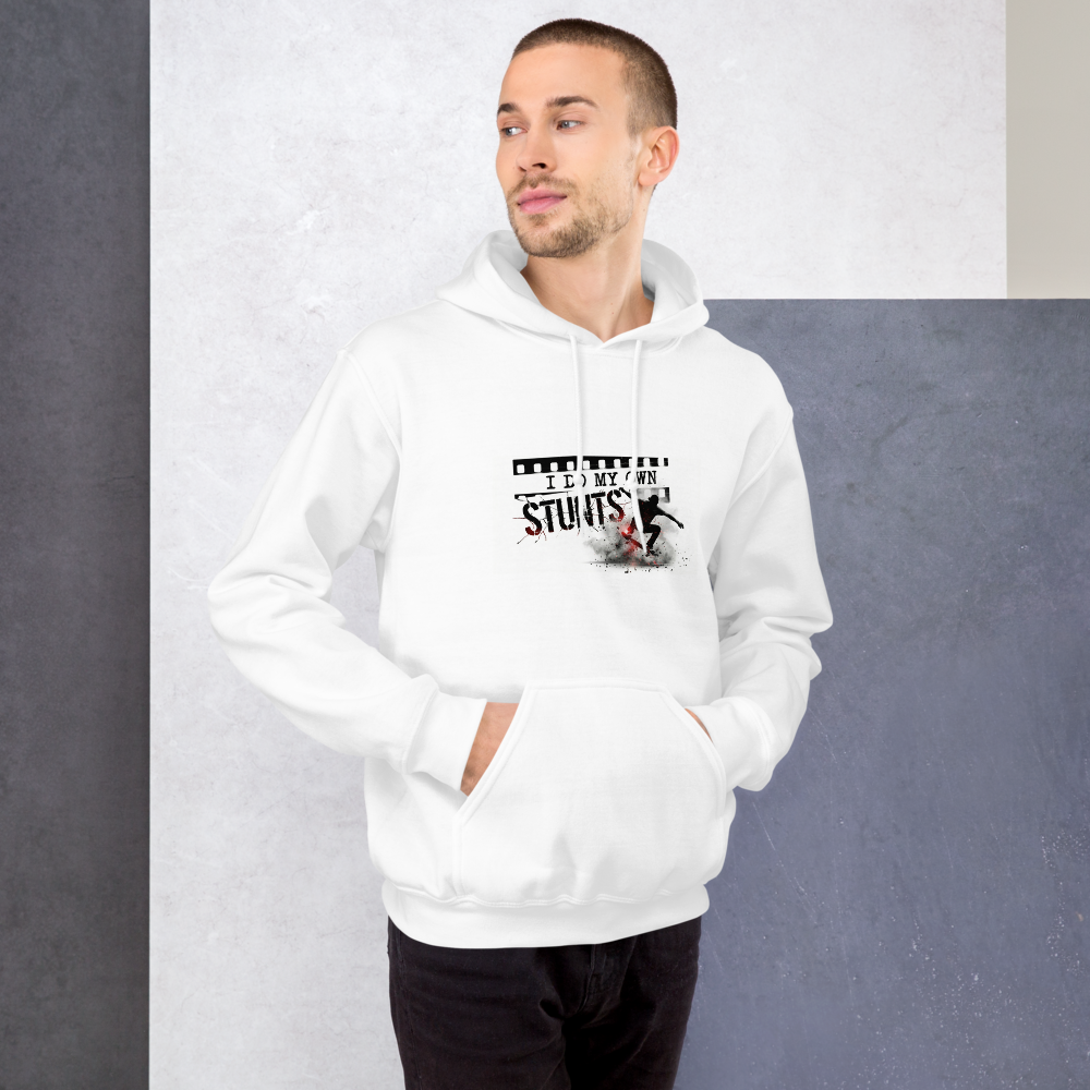 White 'I Do My Own Stunts' Hoodie
