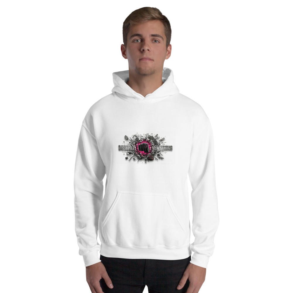 White Graphic Hoodie