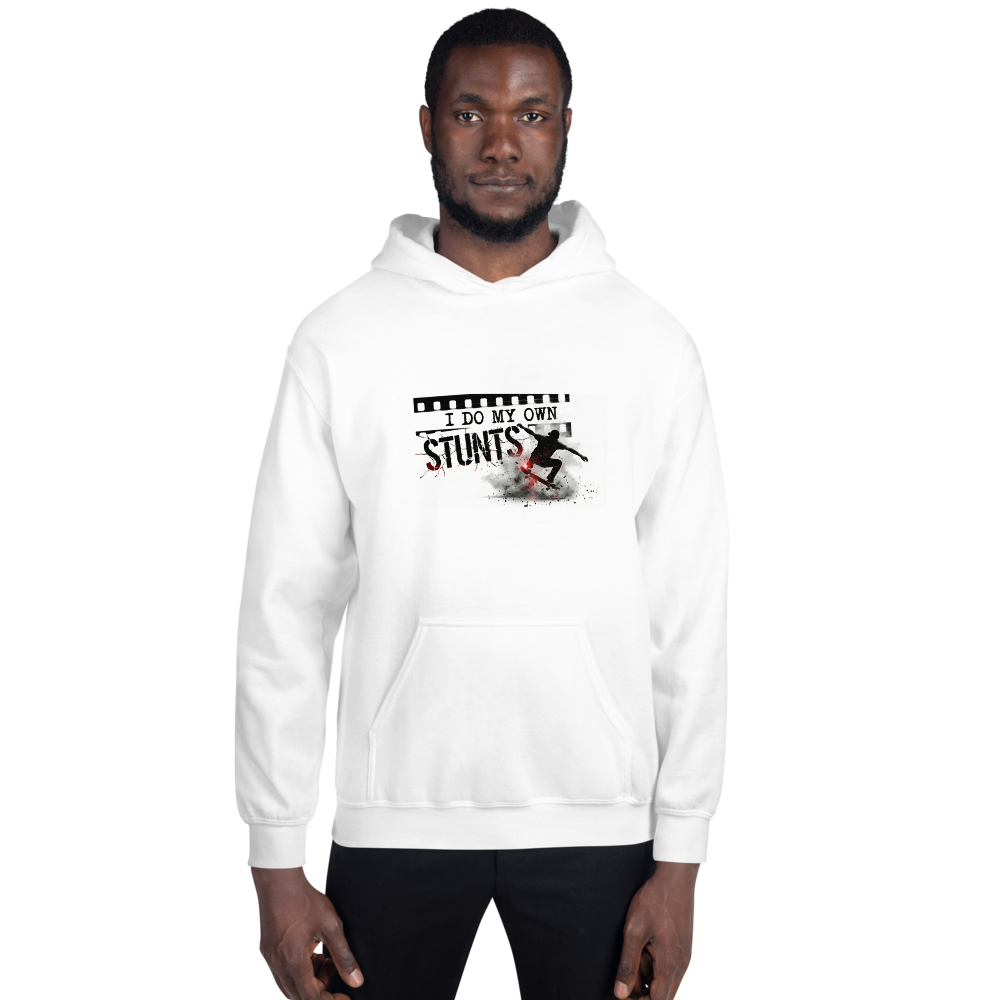 White 'I Do My Own Stunts' Hoodie