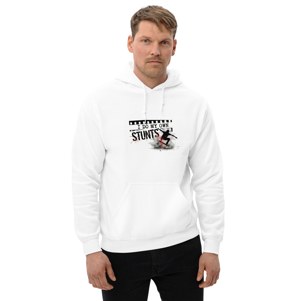 White 'I Do My Own Stunts' Hoodie