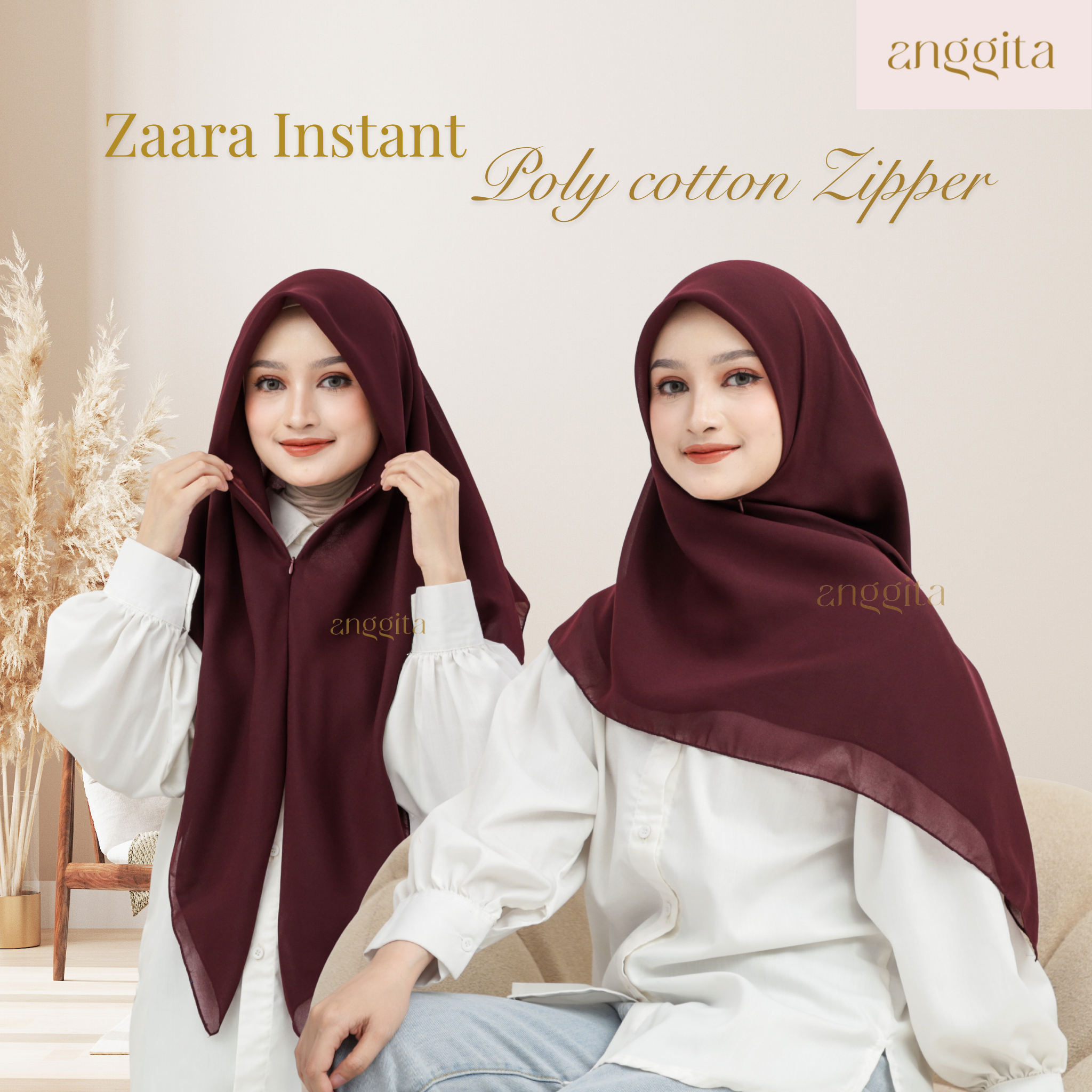 Zaara Hijab Zipper Instan