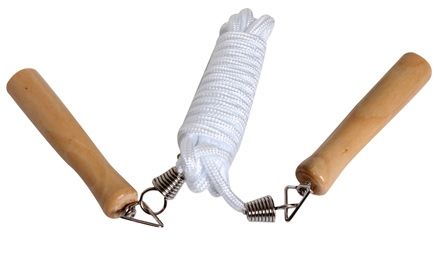 Jump rope woodle handle