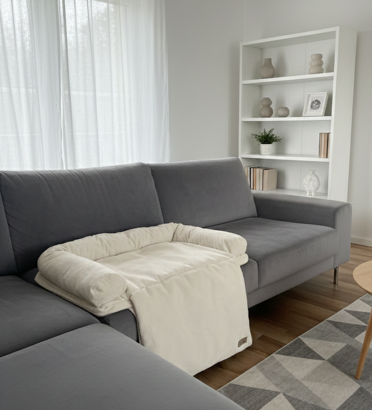 2-in-1 Dog Bed Travel Bag - Beige