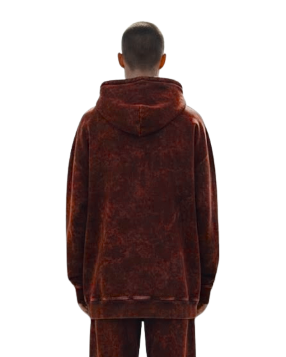 Royal Garnet | Maroon Acid-Wash Hoodie