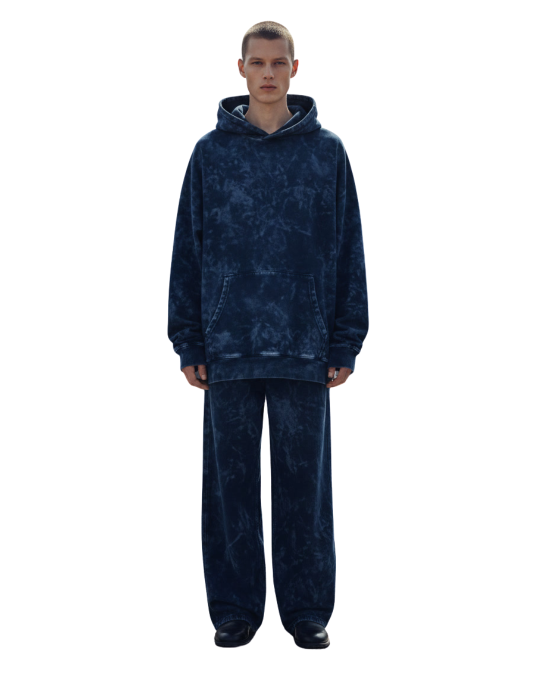 Ocean Mist | Blue Acid-Wash Hoodie