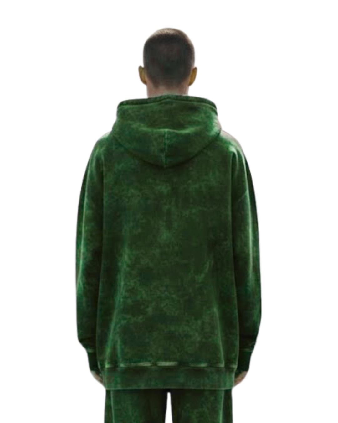 Deep Emerald | Dark Green Acid-Wash Hoodie