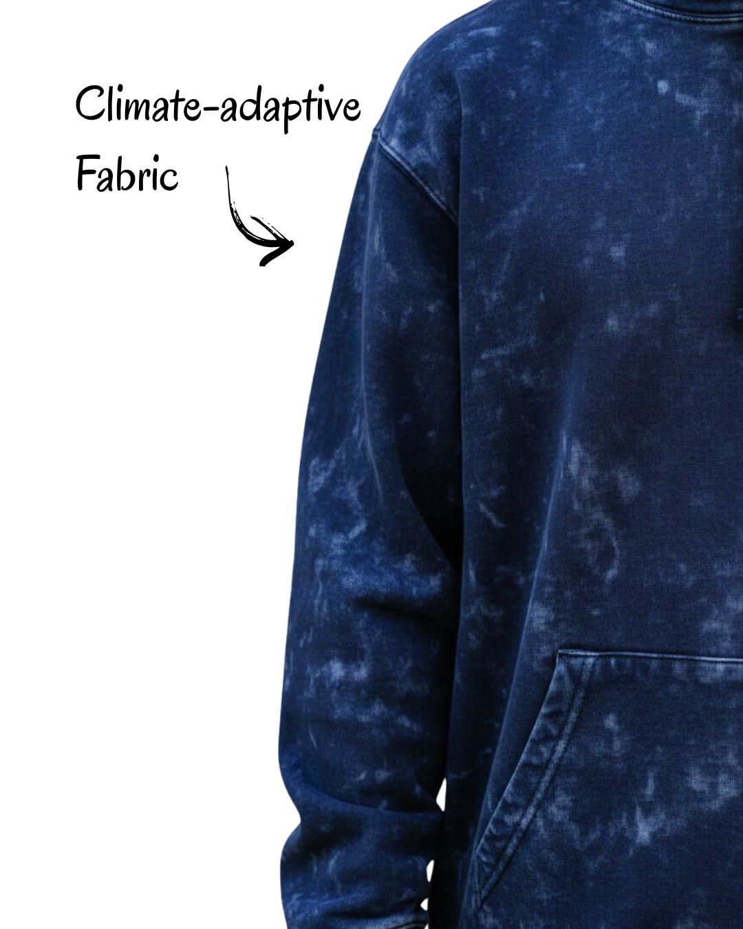 Ocean Mist | Blue Acid-Wash Hoodie