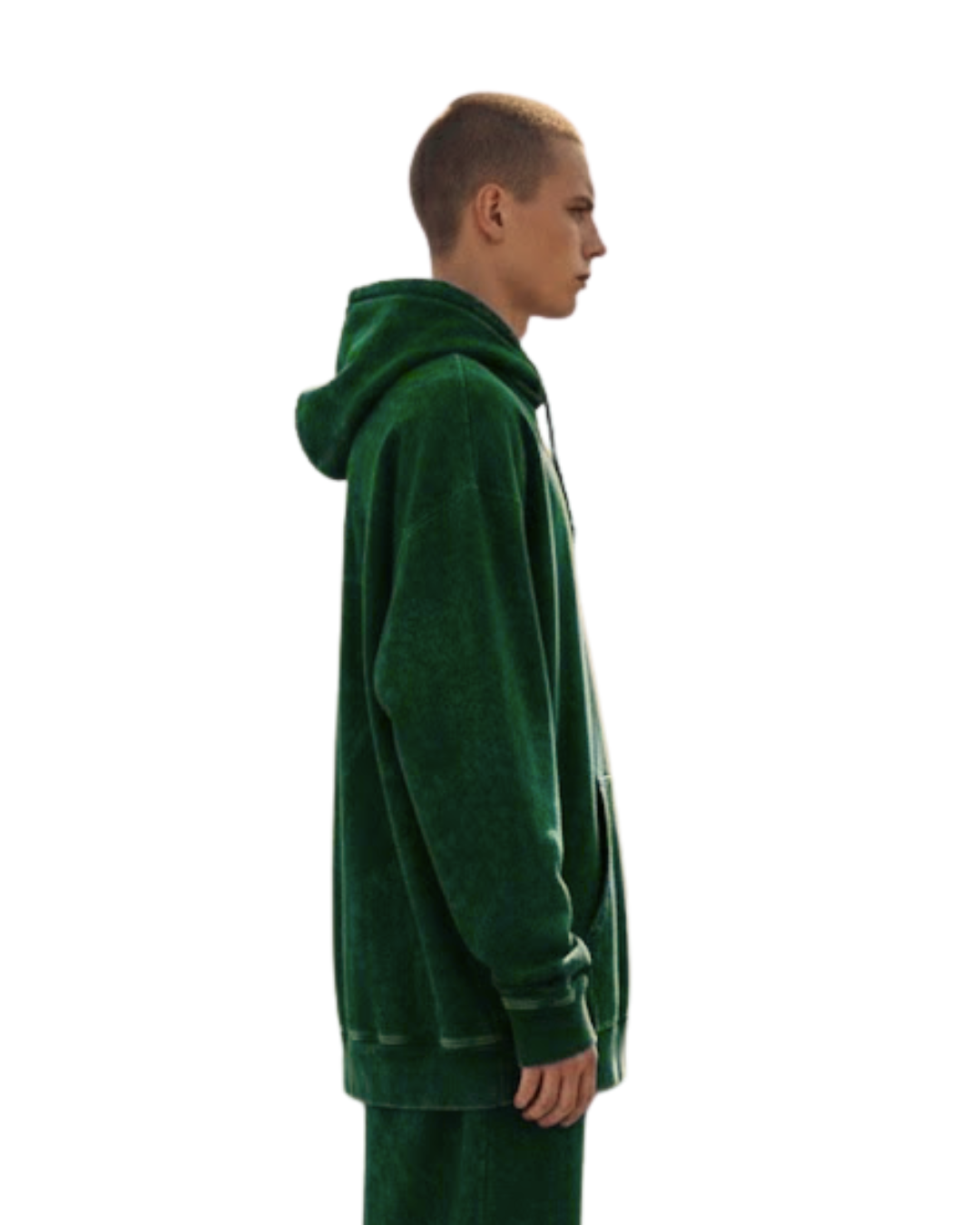 Deep Emerald | Dark Green Acid-Wash Hoodie