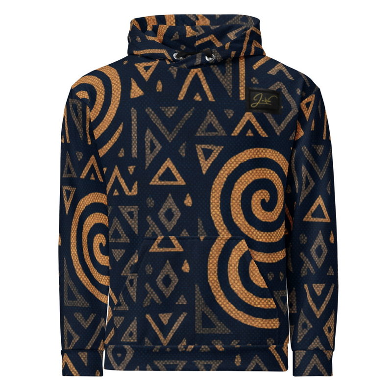 Blue Flame Tribal Luxe Hoodie