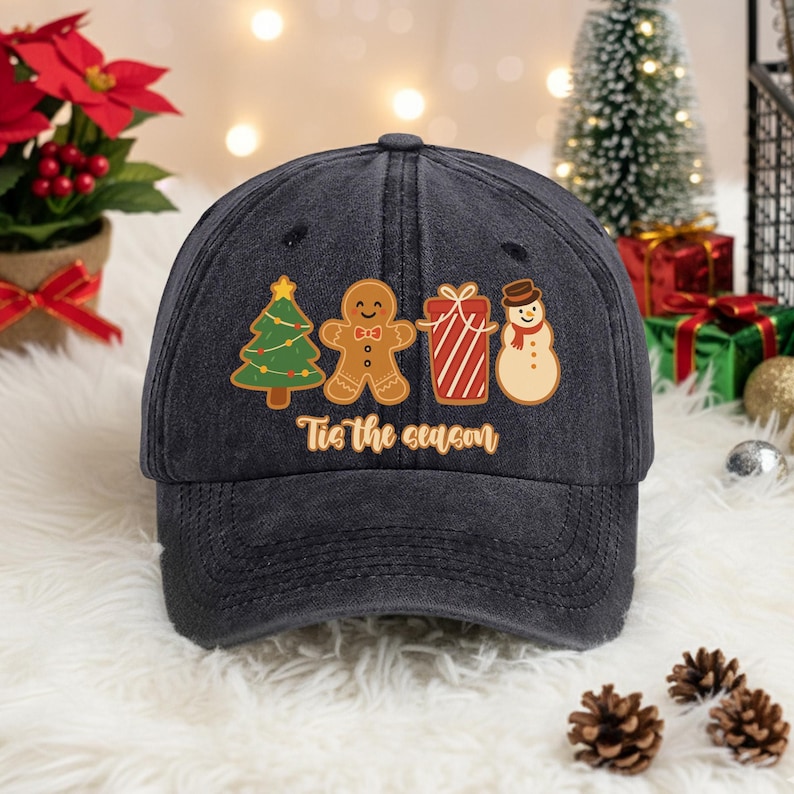Christmas Hat: Tis the Season Holiday Baseball Cap Š Festive Gift for Men & Women, Christmas Outfit Accessory