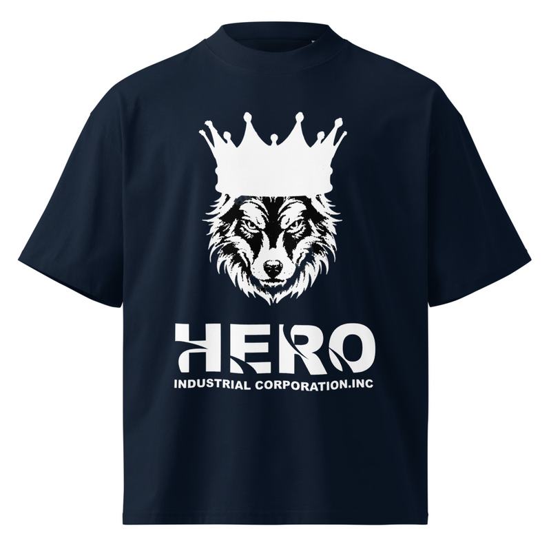 Unisex organic oversized high neck t-shirt