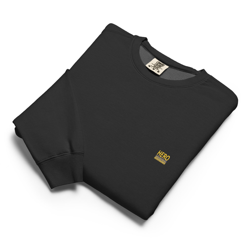 Unisex garment-dyed fleece crewneck sweatshirt