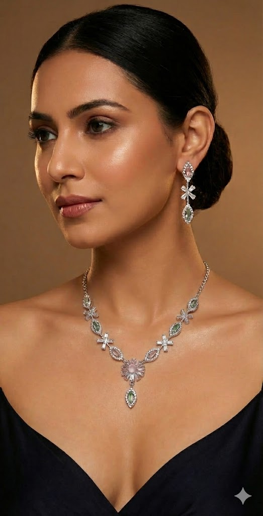 Elegant Floral Jewelry Set