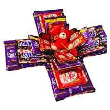 Chocolate Bouquet with Teddy layer box