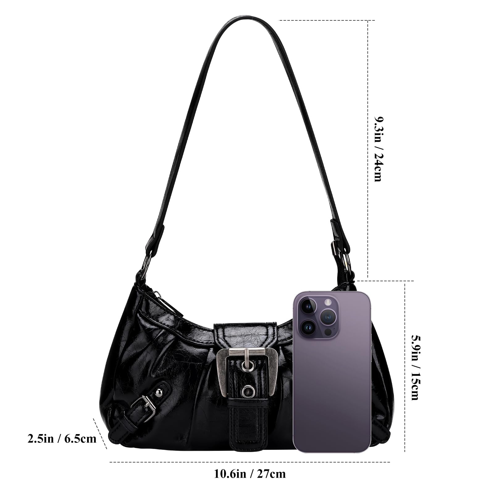 Black Leather Shoulder Bag