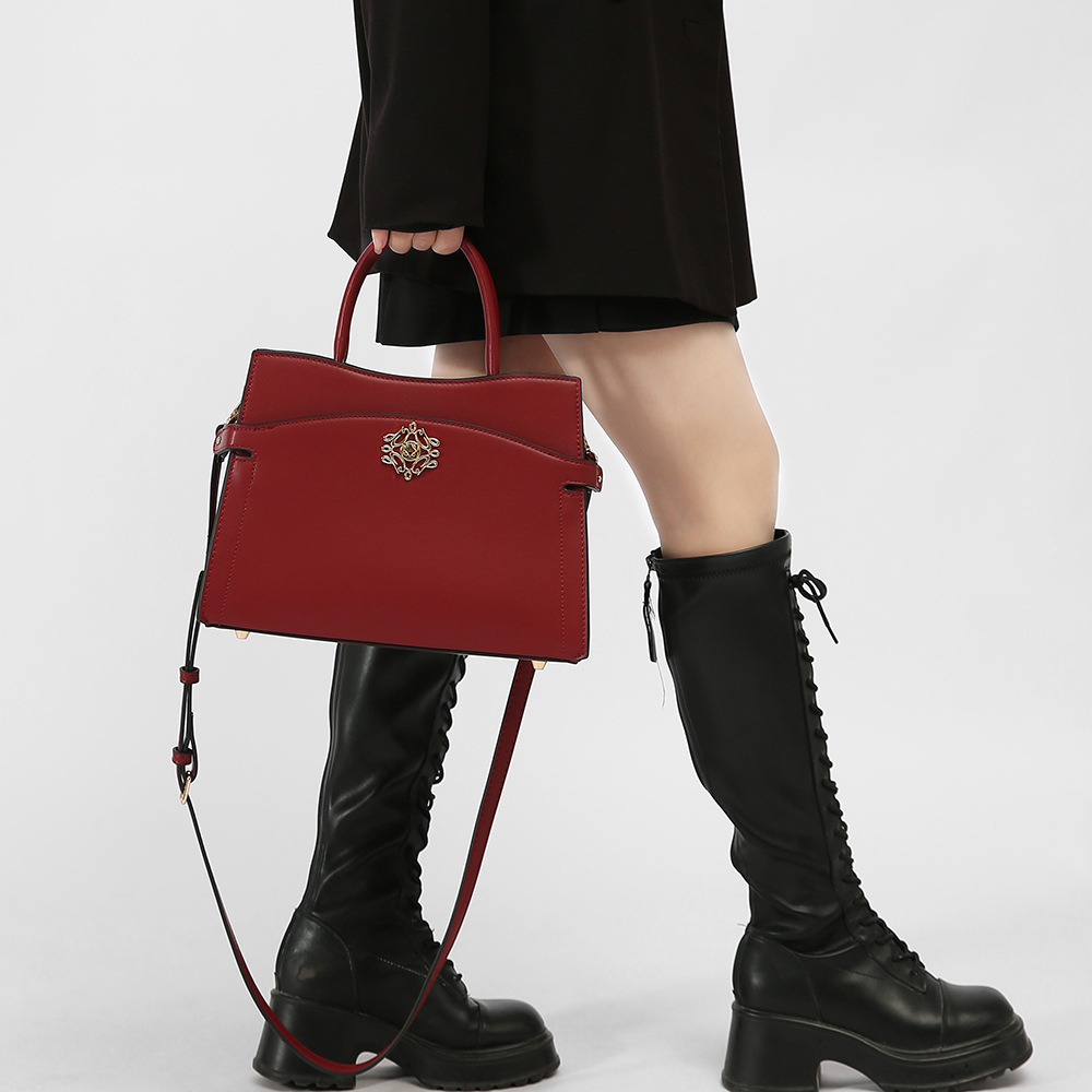 Elegant Burgundy Handbag