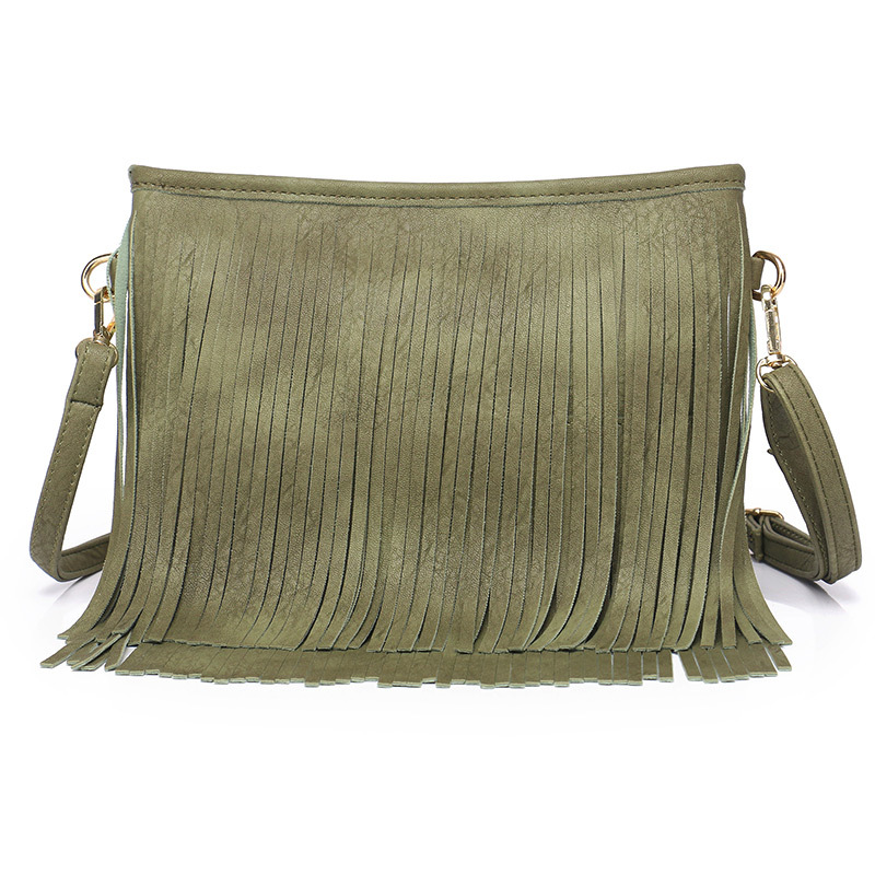 Brown Fringe Crossbody Bag