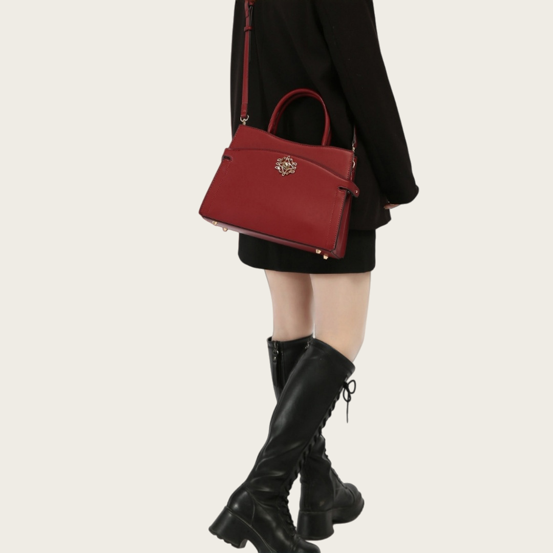 Elegant Burgundy Handbag