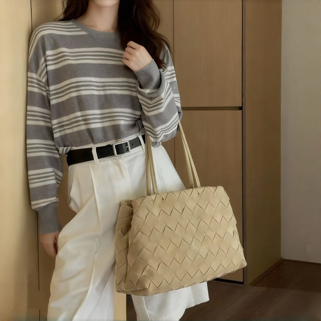 woven leather handbag