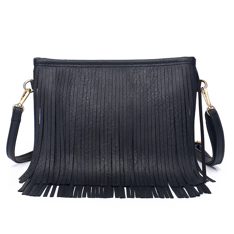 Brown Fringe Crossbody Bag