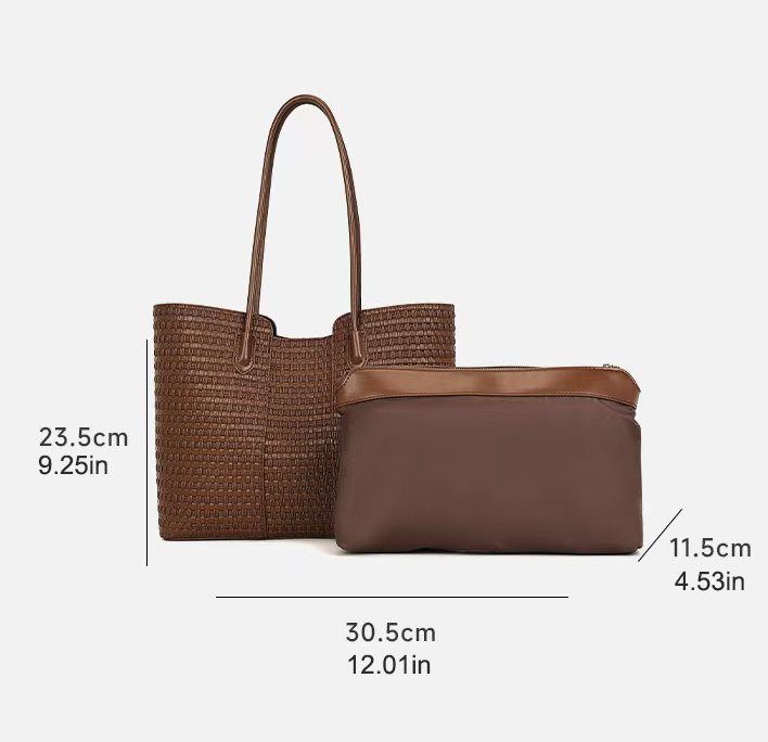 Woven Leather Tote Bag