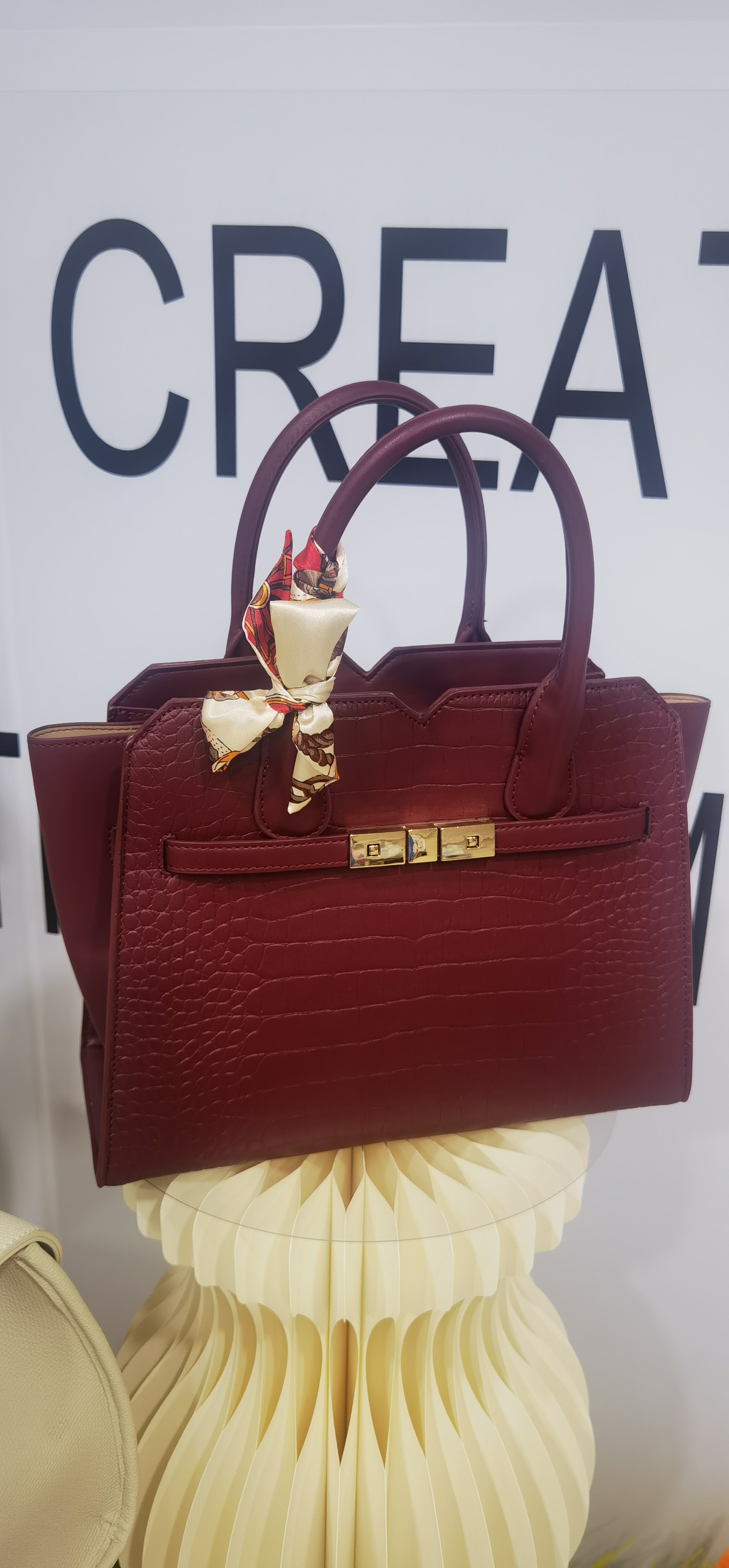 Elegant Burgundy Tote Bag