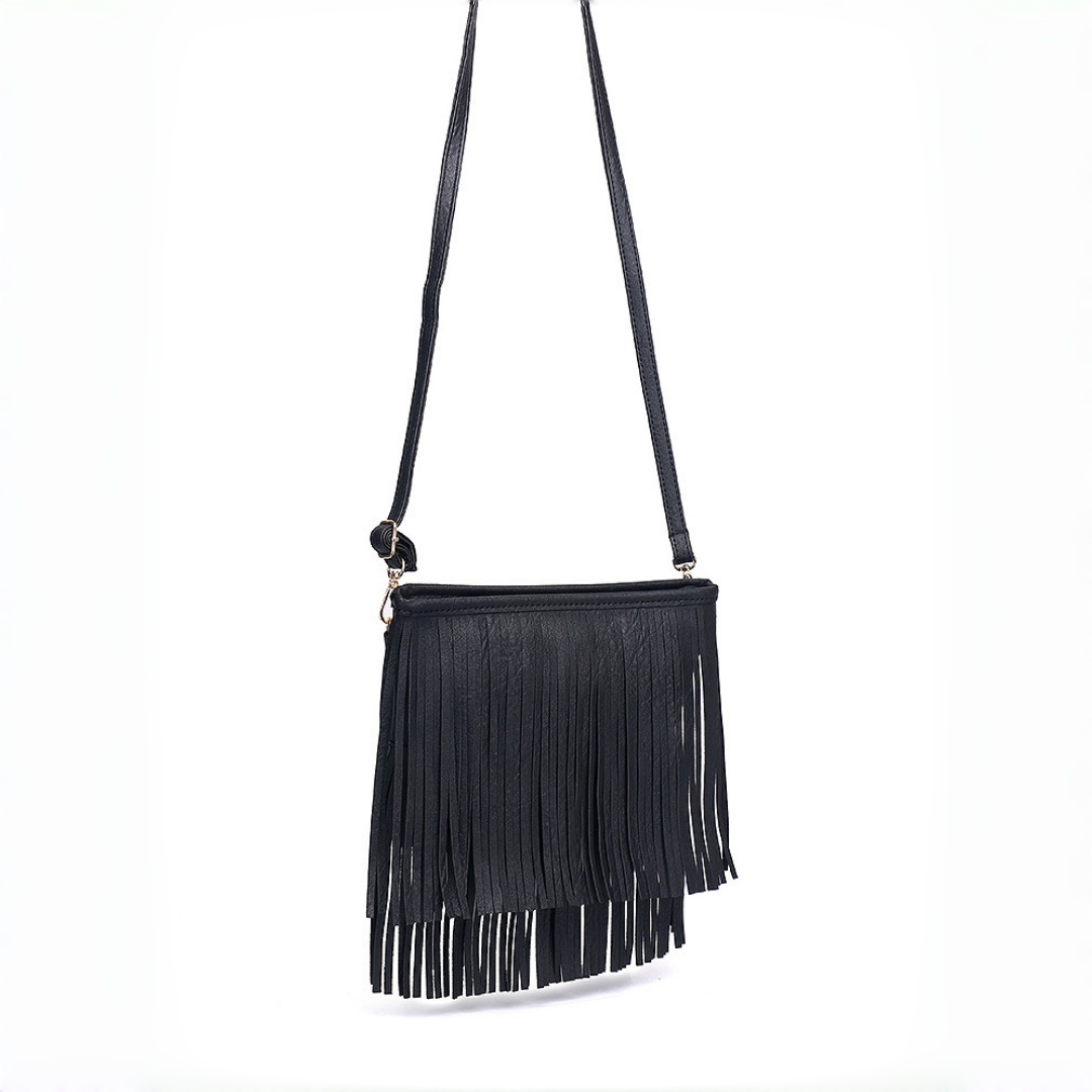 Brown Fringe Crossbody Bag