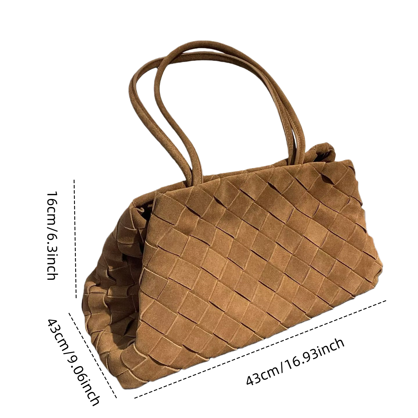 woven leather handbag